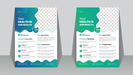 Brilliant Modern  exceptional  Medical & Health care flyer template design