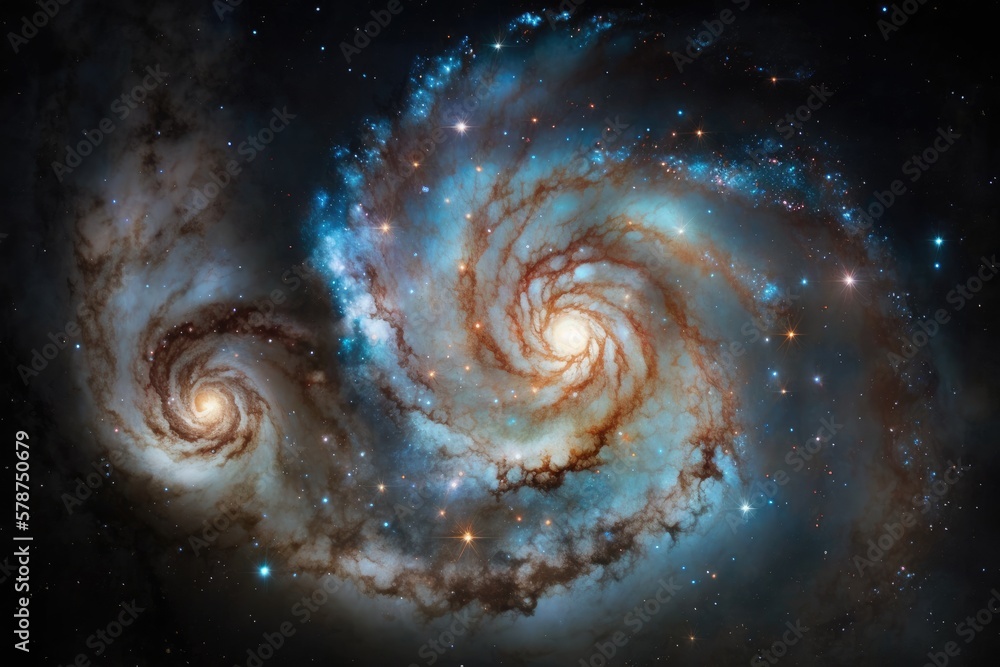Canvas Prints galaxies of the milky way and chitchenitza. generative ai