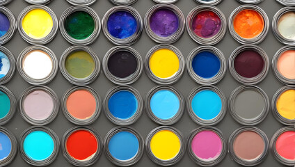 カラフルな絵の具のパレット