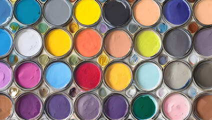 カラフルな絵の具のパレット