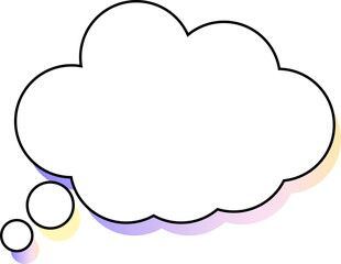 white speech bubble, text box, thinking balloon, message box decoration, speak bubble