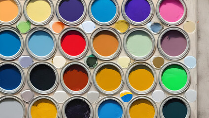 カラフルな絵の具のパレット