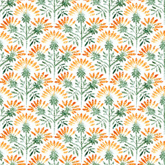Watercolor seamless pattern. Cute textile print. Vintage texture. - 578752083
