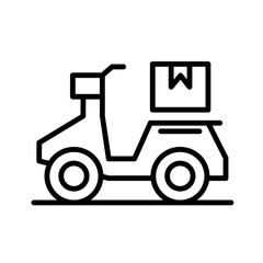Delivery Bike Icon Design