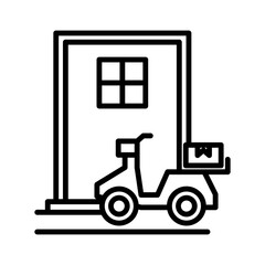 Delivery Scooter Icon Design