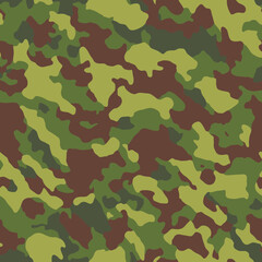Camouflage seamless pattern. Abstract modern vector military background. Fabric textile print template.