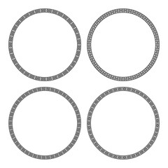 Circle border with seamless meander pattern