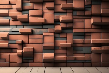 Bricks of a wall 8k - generative ai