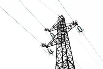 Tower with high voltage electrical cables