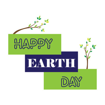 Earth Day lettering vector. Suitable for card, banner, or poster
