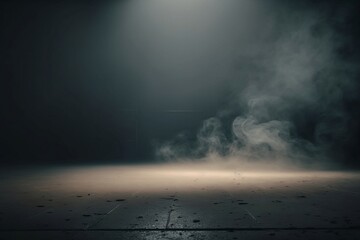 Mystical Smoke on Dark Empty Background, generative ai