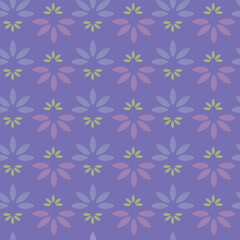 Vector abstract flowers silhouette seamless pattern background. 