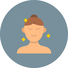 Beauty Treatment Multicolor Circle Flat Icon