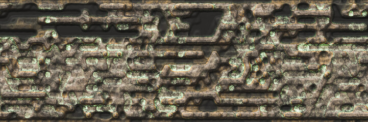 Metal erosion- abstract background. Clipart image overlays