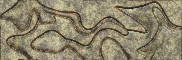 Metal wall texture- abstract art background. 3d illustration