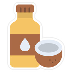 Coconut Oil Sticker Icon