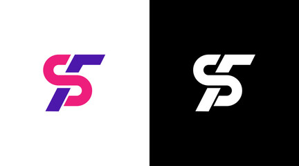 Letter st initial logo Monogram icon Design Concept