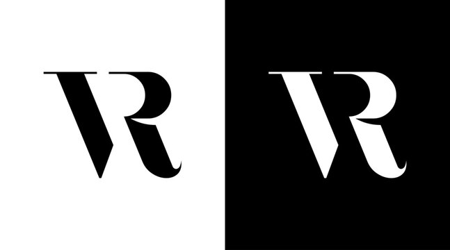 Letter vr initial logo Monogram icon Design Concept