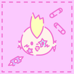 80sレトロなパンクスキャラクター♪PNG