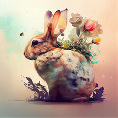 easter, egg, bunny, rabbit, holiday, basket, eggs, spring, celebration, decoration, toy, tradition, color, hare, animal
