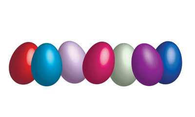 
Set of colorful Easter eggs. Easter banner for your text