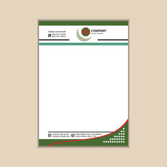 Corporate business letterhead a4 size with bleed vector design.