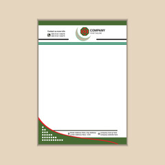 Corporate business letterhead a4 size with bleed vector design.