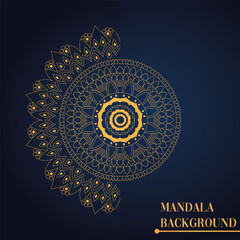 Creative luxury decorative mandala design background, ornamental background in gold color
