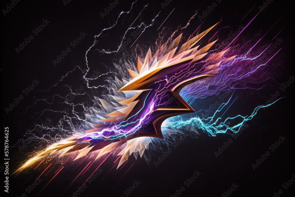 Poster this graphically created vision of lightning quick data transport illustrates the rapid pace of digi
