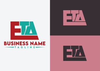 Letter ETA logo design, ETA letter logo - obrazy, fototapety, plakaty