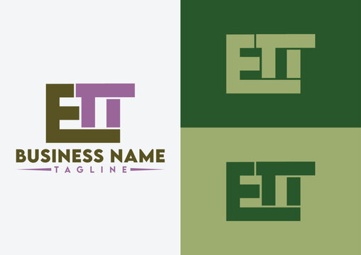 Letter ETT logo design, ETT letter logo