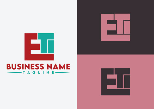 Letter ETI logo design, ETI letter logo