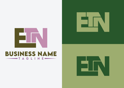 Letter ETN logo design, ETN letter logo