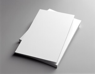 Blank Flyer Paper Mockup Illustration Created with Generative AI