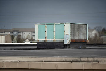 Old But Reliable Grocery Superstore Rooftop Air Conditioning Refrigeration Unit