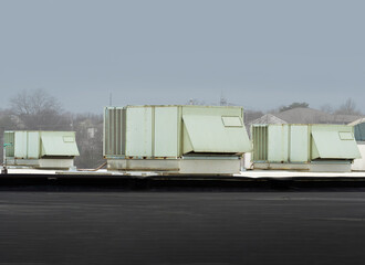 Rooftop Air Conditioning Units On Top of Retail Superstore