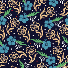 seamless floral pattern background, Colorful, vibrant stylish pattern design for textile and apparel printing,