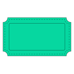 Simple flat coupon entry ticket template green