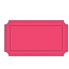 Simple flat coupon entry ticket template pink