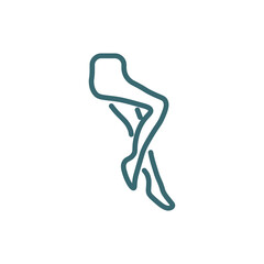 tights icon. Thin line tights icon from fashion and things  collection. Outline vector isolated on white background. Editable tights symbol can be used web and mobile