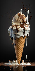 ice cream created with Generative AI Technology