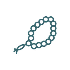 tasbih icon. Thin line tasbih icon from fashion and things  collection. Outline vector isolated on white background. Editable tasbih symbol can be used web and mobile