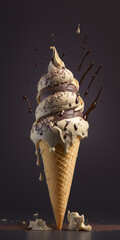 ice cream created with Generative AI Technology