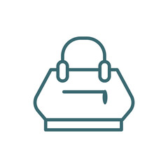 fashion bag icon. Thin line fashion bag icon from fashion and things  collection. Outline vector isolated on white background. Editable fashion bag symbol can be used web and mobile