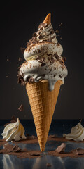 ice cream created with Generative AI Technology