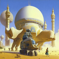 mosque country created with Generative AI Technology	