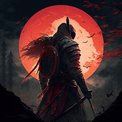 Samurai created with Generative AI Technology	