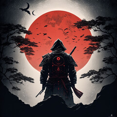 Samurai created with Generative AI Technology	