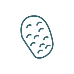 potato icon. Thin line potato icon from vegetables and fruits collection. Outline vector isolated on white background. Editable potato symbol can be used web and mobile
