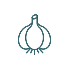 garlic icon. Thin line garlic icon from vegetables and fruits collection. Outline vector isolated on white background. Editable garlic symbol can be used web and mobile